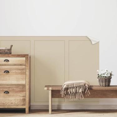 Imagem de 5 Meia Parede Painel Nature Autocolante Infantil - Decoração Kids, Adesivo de Parede para Quarto de Criança, Fácil Aplicação (Modelo meia parede papel nature 03 (areia))