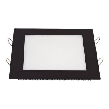 Imagem de Painel de Led Taschibra Quadrado Lux de Embutir 24W Bivolt Preto, 3000