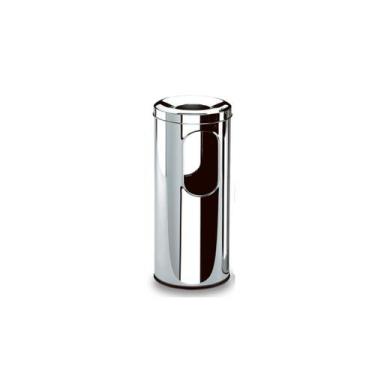 Imagem de Cinzeiro Papeleiro Lixeira Aço Inox Polido Hall Empresas Condomínios 2