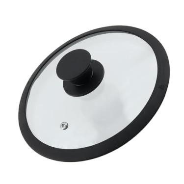 Imagem de Wealrit Tampa de vidro universal de silicone para panelas, frigideiras e frigideiras, capa de respingos de micro-ondas 21 cm, tampas de substituição com aro de silicone resistente ao calor, utensílios