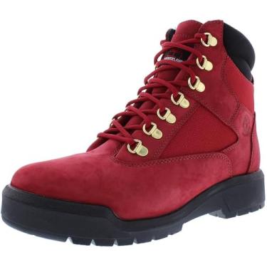 Imagem de Timberland Bota de campo masculina 15,24 cm, Vermelho/preto, 9