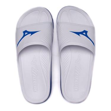 Imagem de Chinelo Slide Masculino Mizuno Enerzy Branco/azul, Branco, Azul, 43/44