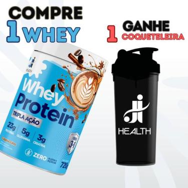 Imagem de Whey Protein com Creatina e Glutamina 720g J I Health Suplementação co