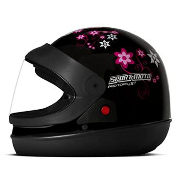 Imagem de CAPACETE FECHADO PRO TORK SPORT MOTO FOR GIRLS PRETO TAM. 60