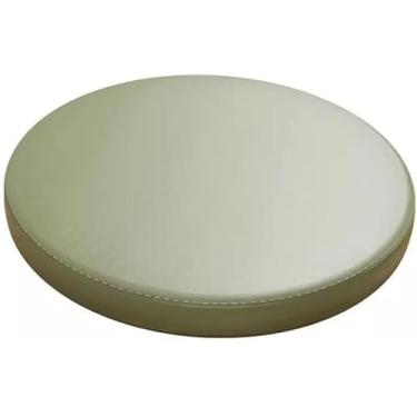 Imagem de 40 * 40 Cm Almofada De Cadeira Redonda Almofada De Assento De Couro De Imitação Redonda Almofada De Cadeira De Espuma De Memória Redonda Cadeira Antiderrapante De, Matcha Green, 35 * 35cm