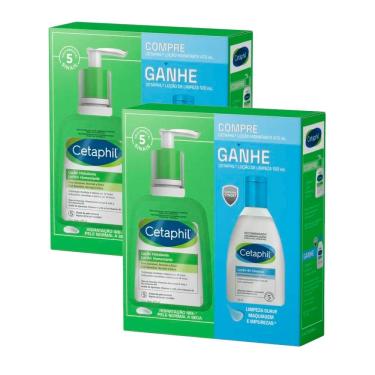 Imagem de Kit 2 Kit Cetaphil Loção Hidratante 473ml e Loção de Limpeza 120ml
