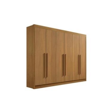 Imagem de Guarda Roupa Casal 6 Portas 7 Gavetas com pés Athos - D' Doro, Cinamom