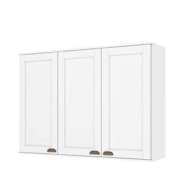 Imagem de Armário Aéreo 120 Cm 3 Portas Classy Branco - Thb - THB MÓVEIS