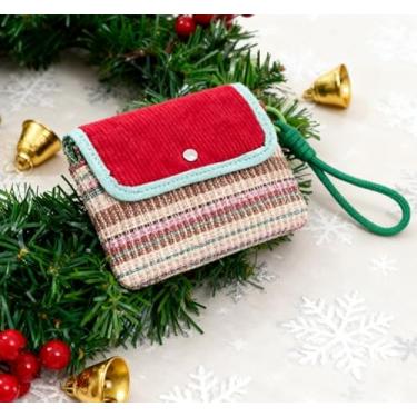 Imagem de Bolsa de maquiagem feminina de grande capacidade, bolsa de cosméticos portátil, organizador de moedas portátil (vermelho)