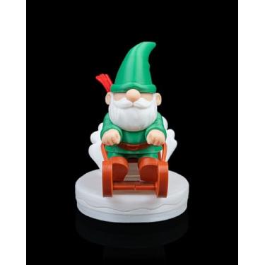 Imagem de Papai Noel no Trenó – Enfeite Natalino 3D com Base de Neve