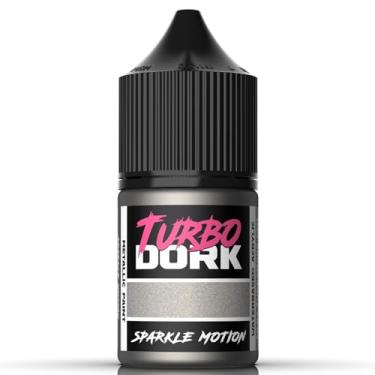 Imagem de Turbo Dork Tinta acrílica metálica Sparkle Motion frasco de 22 ml - Tinta de acabamento metálico não tóxico à base de água