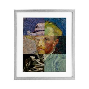Imagem de Stupell Industries Impressão emoldurada de retratos de Van Gogh Colaged Under Glass, design por Masters Redux, 21 x 17