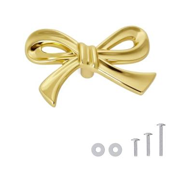 Imagem de CEYMIO Pacote com 8 maçanetas de cômoda em ouro escovado, alças decorativas grandes para decoração de quarto de meninas e quarto de berçário