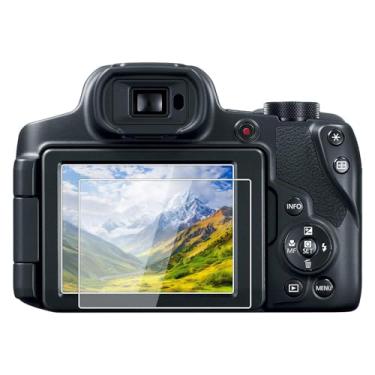 Imagem de kinokoo Película de vidro temperado para Canon PowerShot SX60 HS/SX70 HS película transparente Canon SX60 SX70 Protetor de tela sem bolhas/anti-arranhões (pacote com 2)