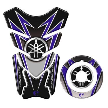 Imagem de Adesivo Protetor Tanque E Bocal Moto Yamaha Motosport Azul E Preto