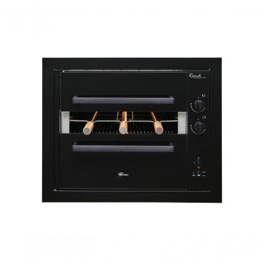 Imagem de Churrasqueira A Gás Embutir Fischer Ranch 3 Espetos Preta Bivolt