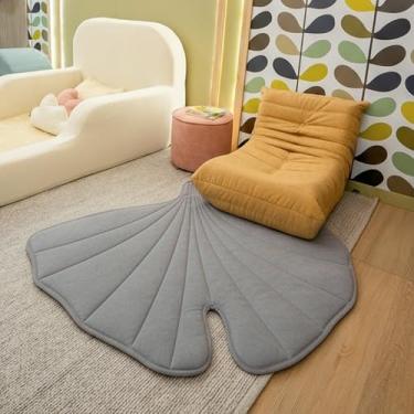 Imagem de Tatame Infantil Gingko – Tapete Infantil em Tecido Macio e Acolchoado com Design Moderno - Little Duck (Cinza)