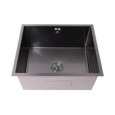 Imagem de Tanque de Aço Inox 304 Pacajás 64x54 cm Pingoo.casa - Preto