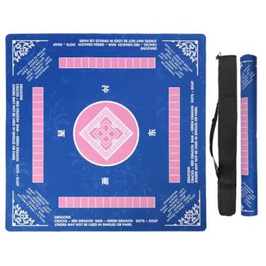 Imagem de Seeuagn 31.5" Square Mahjong Table Mat - Precision-Woven for Mahjong/Dominoes, Rubber Non-Slip, Water-Resistant, Foldable, Scratch-Resistant, Durable for Home & Outdoor (Eastern Elegance)