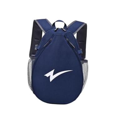 Imagem de Baoblaze Bolsa para raquete de tênis, mochila organizadora premium com alça de ombro ajustável, ideal para raquetes de badminton e competições, Azul Escuro