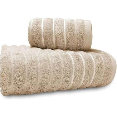 Imagem de Kit 02 Toalhas 01 Banho e 01 Rosto Jogo de Toalhas 100% Algodão Grande 460g Casa Dona