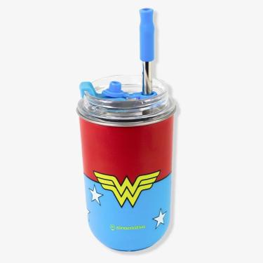 Imagem de Copo Neo Térmico Tampa Canudo 300ml Mulher Maravilha