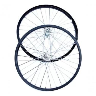 Imagem de Par Rodas De Alumínio Preto Aro 20 Raio Fino