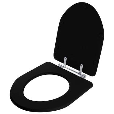 Imagem de Assento Sanitário Poliester Gunna Preto Para Vaso Eternit
