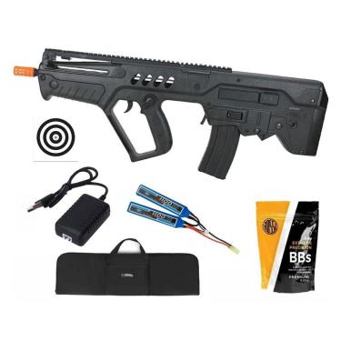 Imagem de Rifle De Airsoft Aeg Tavor Iwi Tar-21 Flat Top T21 + Kit