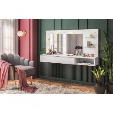 Imagem de Penteadeira Camarim Studio Lumiere - Bebeshop Branco Fosco