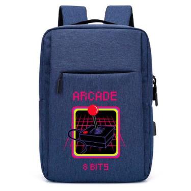 Imagem de Mochila Escolar Infantil Com Entrada USB Estampa Dtf Jogo Gamer Menino