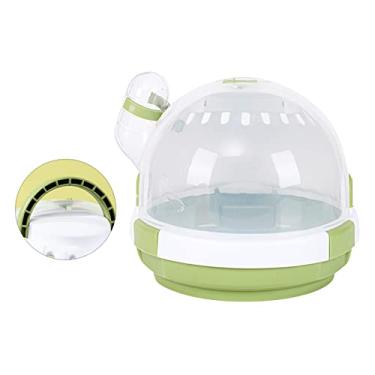 Imagem de Cryfokt Gaiola Transportadora de Hamster Portátil Leve para Viagens Janela Frontal Transparente Fofa para Proprietários Estojo de Transporte de Animais Pequenos para Hamsters Ursos Dourados, (OVNI