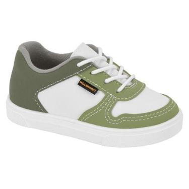 Imagem de Tenis Infantil Molekinho Menino Estiloso Cadarço Kids Branco Cores, Ve