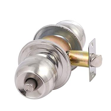 Imagem de Miibox Fechadura de botão de esfera de privacidade, maçaneta de porta de aço inoxidável com encaixe de chave grossa 1,38-1,97 pol