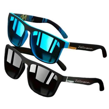 Imagem de Kit 2 Óculos de Sol POLARIZADO Masculino Quadrado Moderno com PROTEÇÃO