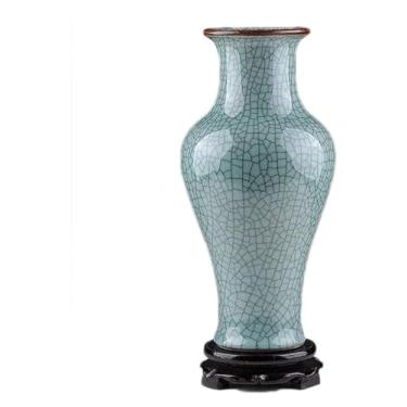 Imagem de Vaso decorativo com base rotativa, artesanato feito à mão, pode ser colocado na sala de estudo, sala de estar, decoração de cerâmica