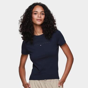 Imagem de Camiseta Slim Tommy Jeans Tonal Linear Feminina-Feminino