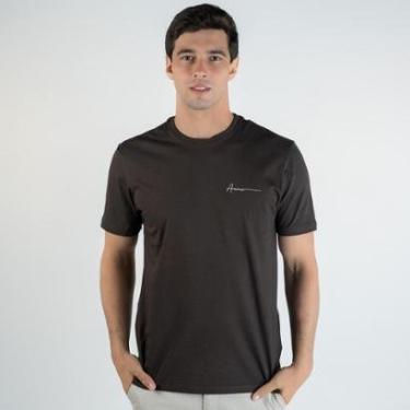 Imagem de Camiseta Aramis Escrita Marrom-Masculino