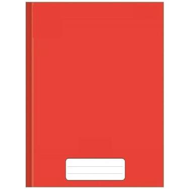 Imagem de Caderno Brochura Capa Dura Grande 48 Folhas Escola e Anotações (Vermelho)
