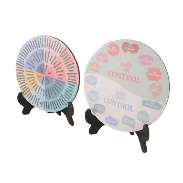 Imagem de ZJchao Roda de Sentimentos, Gráfico de Emoções Em PVC Premium e Madeira de Choupo para Consciência Emocional, Com Suporte para Escritório, Quarto, Sala de Estar