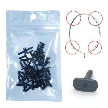 Imagem de Ilhós de badminton, acessórios de corda de substituição de raquete universal de 50 peças para rosqueamento de furo duplo