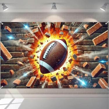 Imagem de HOMETITUTE Faixa de futebol para parede 189 x 109 cm cenário de dia de jogo exibição de explosão esportiva decoração de festa de estádio para eventos de porta traseira, celebrações internas e externas