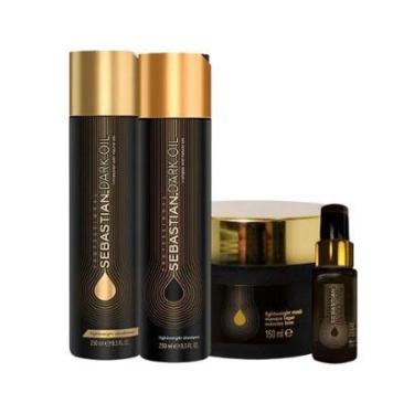 Imagem de Kit Sebastian Professional Dark Oil - Shampoo e Condicionador e Máscara e Óleo-Unissex