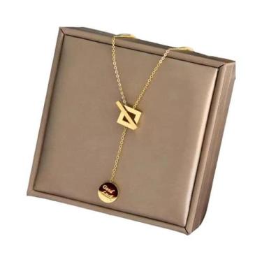 Imagem de Colar De Coração Em Aço Titânio Luxuoso Para Meninas Com Pingente De F