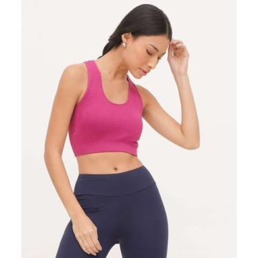 Imagem de Top Fitness Nadador Sem Costura Textura Marisa Rosa-80004, Rosa, P