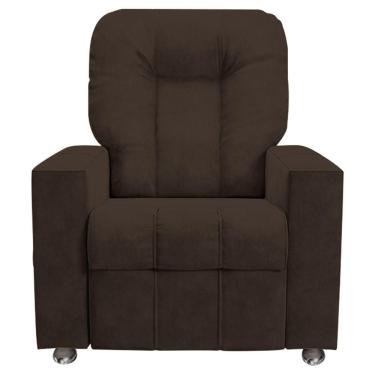 Imagem de Poltrona Do Papai Reclinável Romeo F05 Veludo Marrom