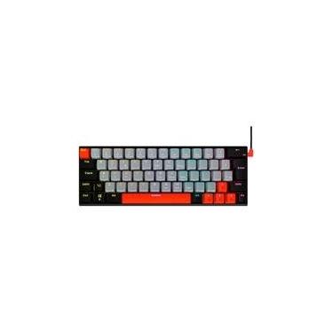 Imagem de Teclado Mecânico Gamer PCYes Kuromori, Rainbow, Switch Red, Layout 60%, ABNT2, Tricolor - PTKM60RD