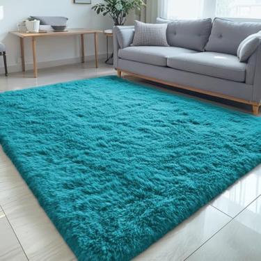 Imagem de OLANLY Tapetes de área grande laváveis à máquina de 12 x 18 cm para sala de estar, quarto, tapete felpudo macio e fofo, tapete de piso interno para crianças, meninas e meninos, dormitórios, berçário