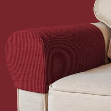 Imagem de BAHULA Capas de apoio de braço, tecido elástico, elastano, à prova d'água, capas antiderrapantes para poltronas, sofás, poltronas, poltronas, poltronas, poltronas, poltronas reclináveis, conjunto com