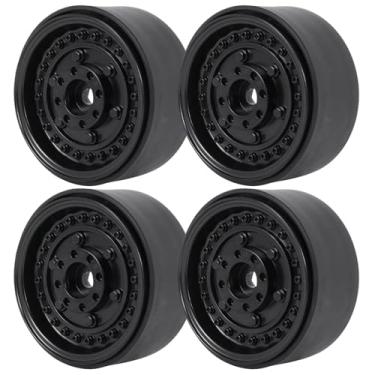 Imagem de MYHWDRNU Peças de carro RC compatíveis com Axial para Scx10 90046 para Traxxas para Trx4 D90 1/10 Rc Crawler Car 4 peças Metal 4 polegadas Beadlock Roda Hub